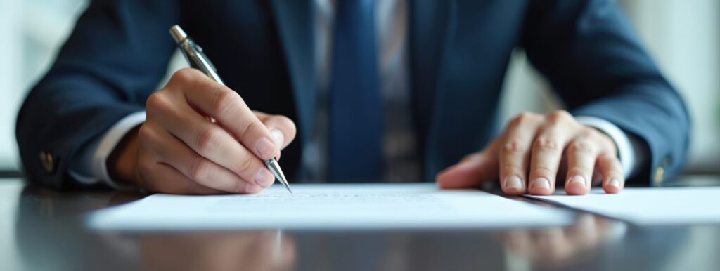 reviewing and signing a merchant services contract