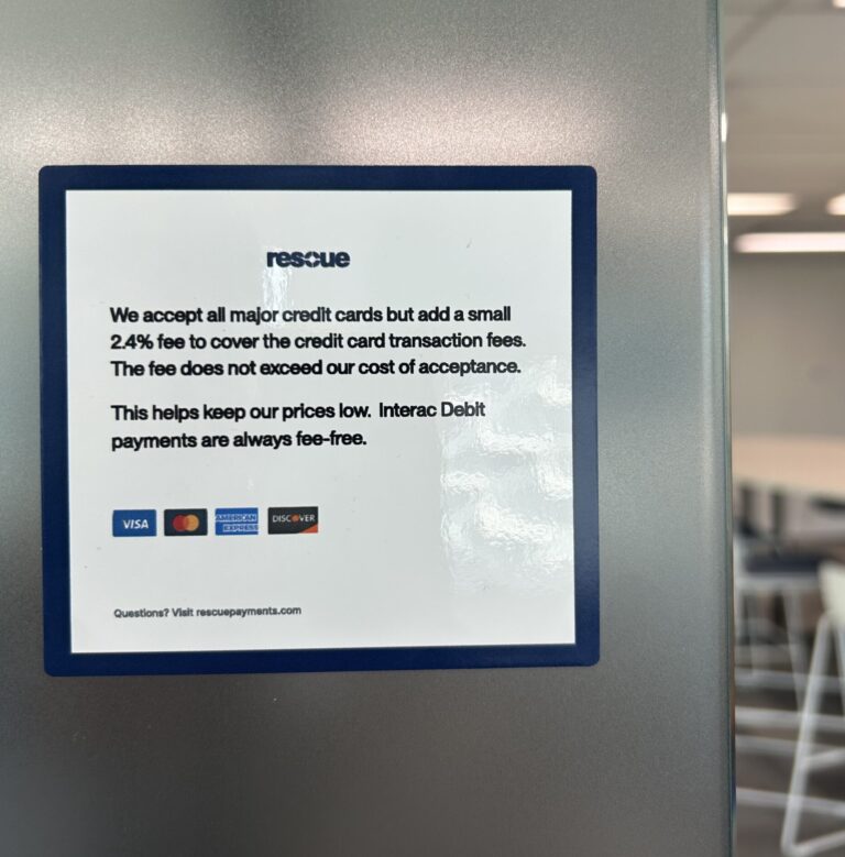 surcharge disclosure notice sticker